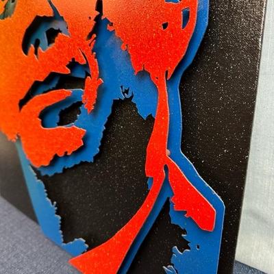 Lot 40   JFK 3D Metal Art by Alan Derrick 