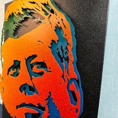 Lot 40   JFK 3D Metal Art by Alan Derrick 