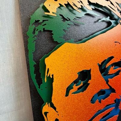Lot 40   JFK 3D Metal Art by Alan Derrick 