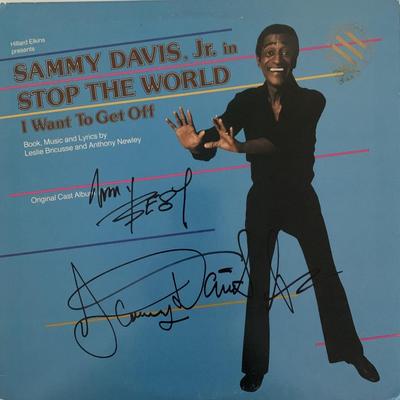 Sammy Davis Jr. Stop The World I Want To Get Off signed album. GFA Authenticated