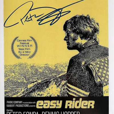 Easy Rider Peter Fonda signed movie photo