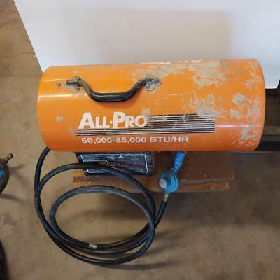 Three All pro propane force air heaters 1 working 2 for parts