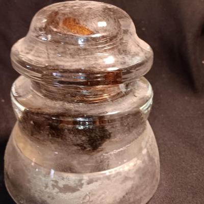 Clear glass Insulators - Hemingray - Dominion - Whitall Tatum No.1