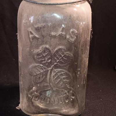 Three Antique jars with lids