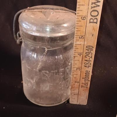 Three Antique jars with lids