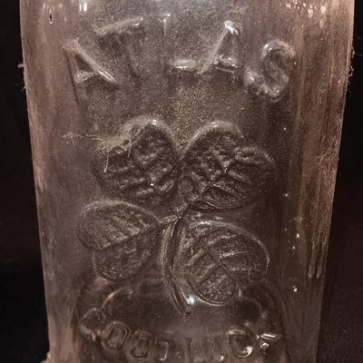 Three Antique jars with lids