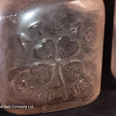 Four Antique jars Zinc lid -