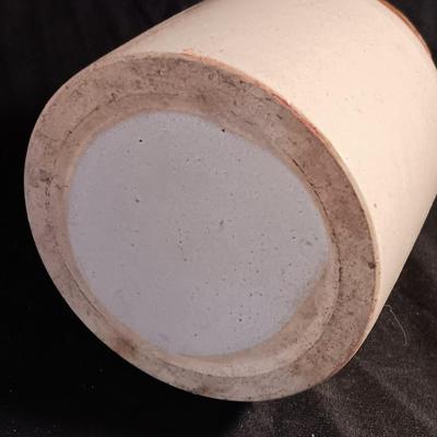 Primitive crock jug and old two-toned crock