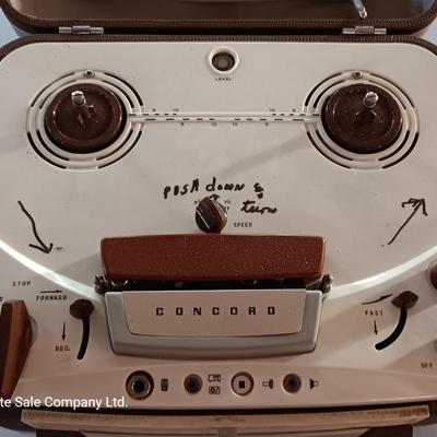 Vintage Concord Reel-to-Reel Tube Amp Tape Recorder