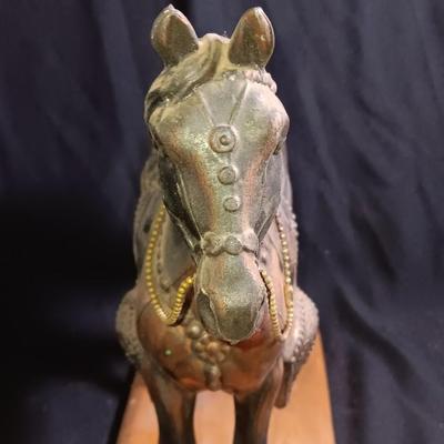 Vintage Antique Sessions Horse & Cowboy Western Bronze/Copper Clock - Parts