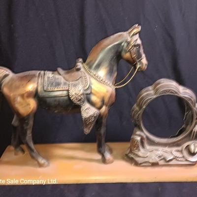 Vintage Antique Sessions Horse & Cowboy Western Bronze/Copper Clock - Parts