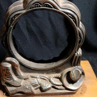 Vintage Antique Sessions Horse & Cowboy Western Bronze/Copper Clock - Parts