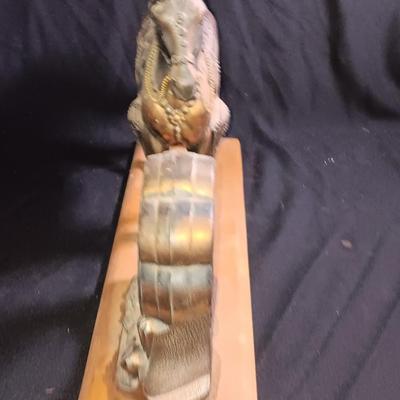 Vintage Antique Sessions Horse & Cowboy Western Bronze/Copper Clock - Parts