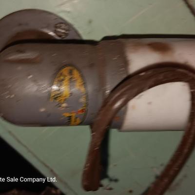 Antique Painted Medicine Cabinet with a light on the side