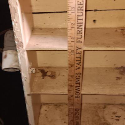 Antique Painted Medicine Cabinet with a light on the side