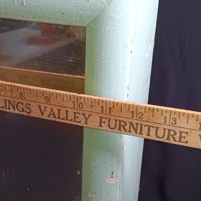 Antique Painted Medicine Cabinet with a light on the side