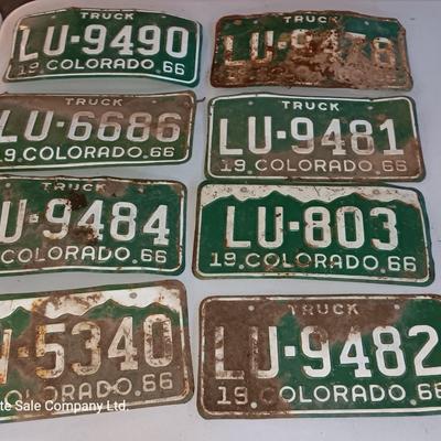 1966 Colorado license plates