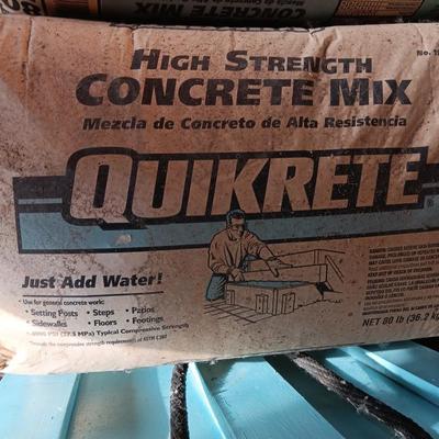 Eight bags of High strength concrete mix Quickrete