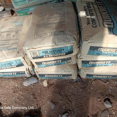 Eight bags of High strength concrete mix Quickrete