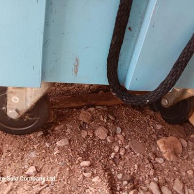 Large trunk on wheels was a 4-H Show box