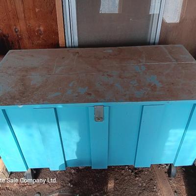 Large trunk on wheels was a 4-H Show box