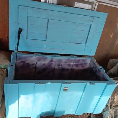 Large trunk on wheels was a 4-H Show box