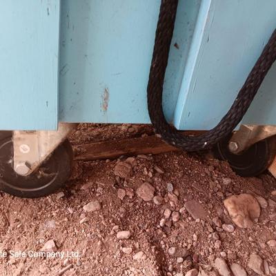 Large trunk on wheels was a 4-H Show box