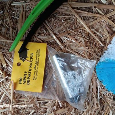 Feeders, spray bottles, show sticks and other items for pig / swine showing. 4-H