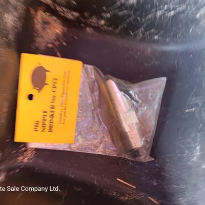 Feeders, spray bottles, show sticks and other items for pig / swine showing. 4-H