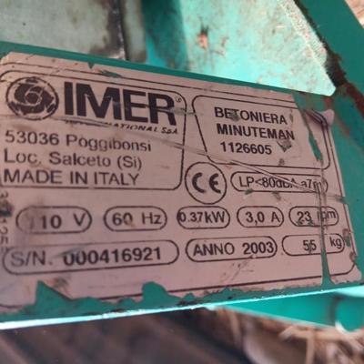 Imper Betoniera Minuteman electric cement mixer