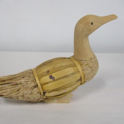 All Wood Handcrafted Duck