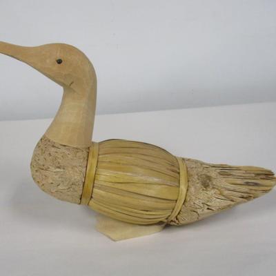 All Wood Handcrafted Duck