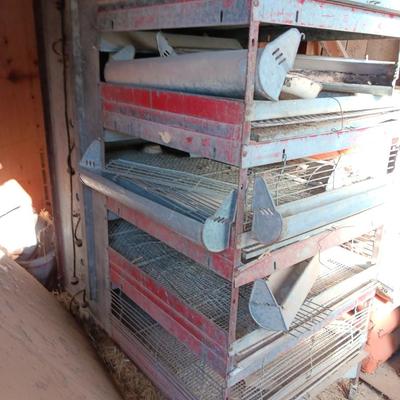 Metal chicken brooder with all the feeders