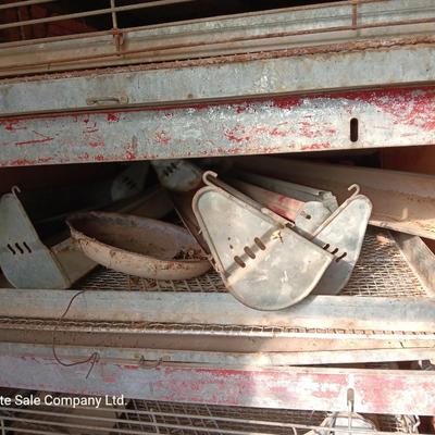 Metal chicken brooder with all the feeders