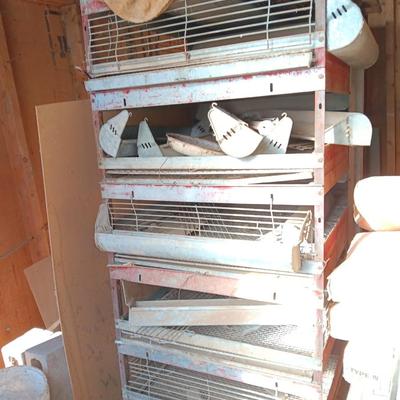 Metal chicken brooder with all the feeders