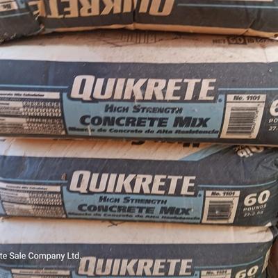 Six bags of High Strength concrete mix Quikcrete 60 b bags