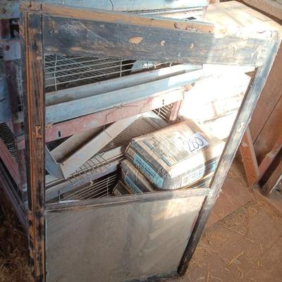 Vintage 4 pane window and two wooden frames