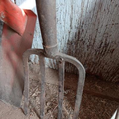 Yard and Garden hand tools Scoop shovel - wood handled vintage shovel - spade and more