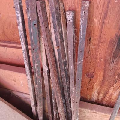 Pieces of Rebar and different sized stakes