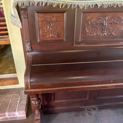 The Everett Boston Eastlake Victorian Upright Rare Piano Antique Vintage with Bench - PICKUP OFFSITE IN BREA, CA