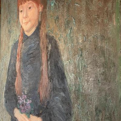 Oil on Canvas Painting of Girl