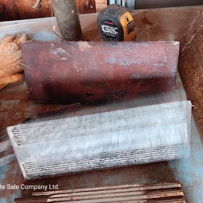 Assortment of tools - cement trowels - oil can - tape measure and more