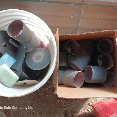 Assortment of sandpaper - sandpaper spools for drum sander
