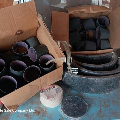 Assortment of sandpaper for sander tools