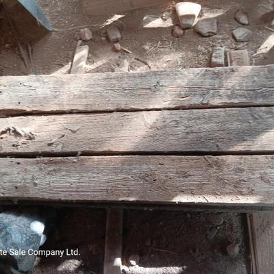 Six landscape timers and a roll of lawn and garden edging