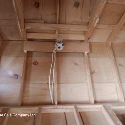 Wood house model handmade house with a deck for display or dolls