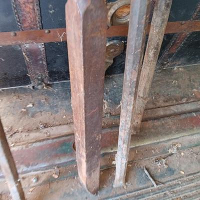 Four different sized steel pry bars
