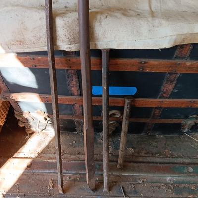 Four different sized steel pry bars