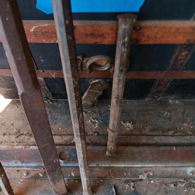 Four different sized steel pry bars