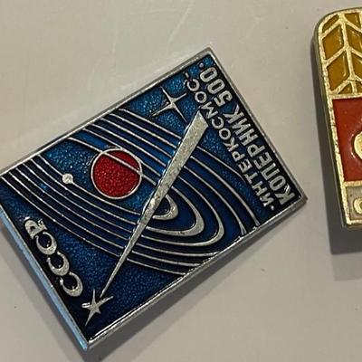 10 Soviet USSR Russian Space Astronautics pins